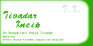 tivadar kneip business card